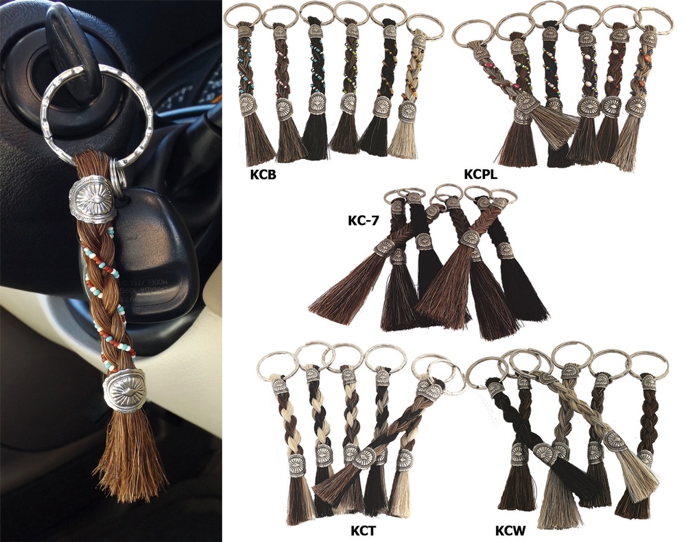 Onora Horse Hair Key Chain 2 Tassels